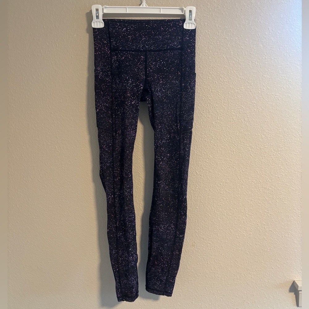 lululemon athleta galaxy crystalline multi leggings size 2